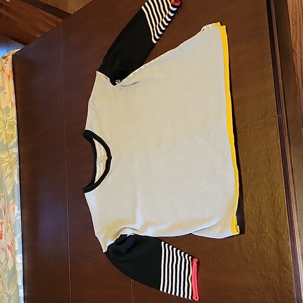 Striped Cotton Knit Cardigan (No brand)